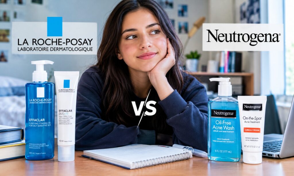 i am a college student. are la roche-posay products better for acne-prone skin than neutrogena?